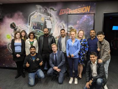 GameMarketGenie's tweet photo. Last week the #GMG team went on a team building exercise to a #VRescaperoom! It was an exciting experience and helped our team members (both new and old) get to know each other.
#teambuildingactivities #teambuildingactivity #entermission #virtualreality #escaperoom https://t.co/9kZa8PzaVH