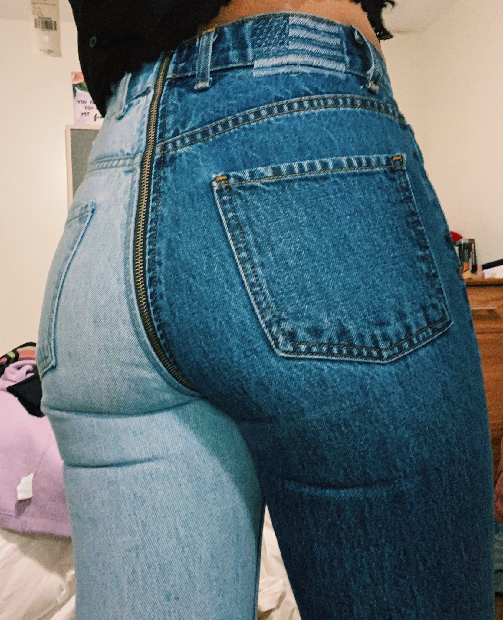 All around sale zipper jeans