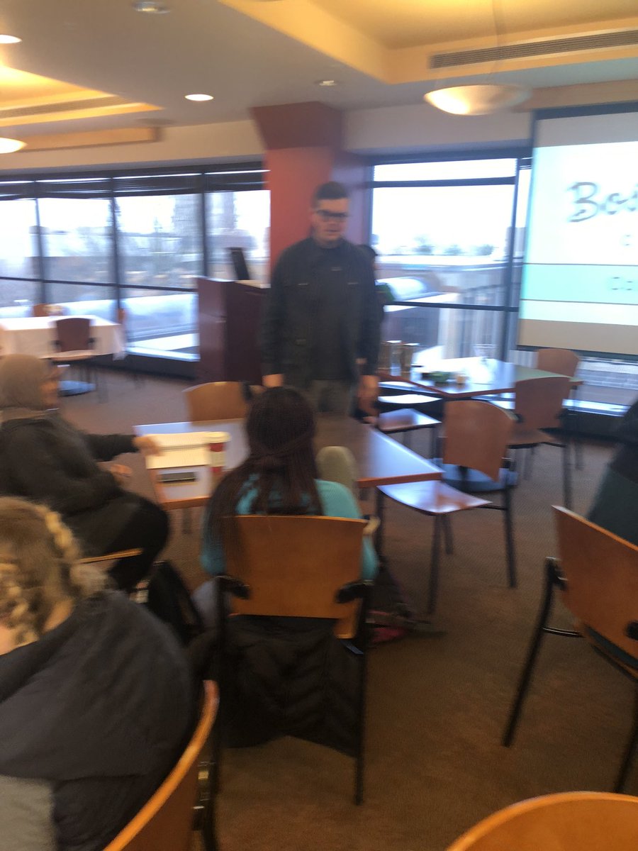 dawndallen's tweet photo. Guest speakers enrich student understanding.... thank you  Boston Stoker for coming to Sinclair. Buy local..Buy Quality @SinclairCC @BostonStoker @SCChospitality https://t.co/C0h2wPjtRP