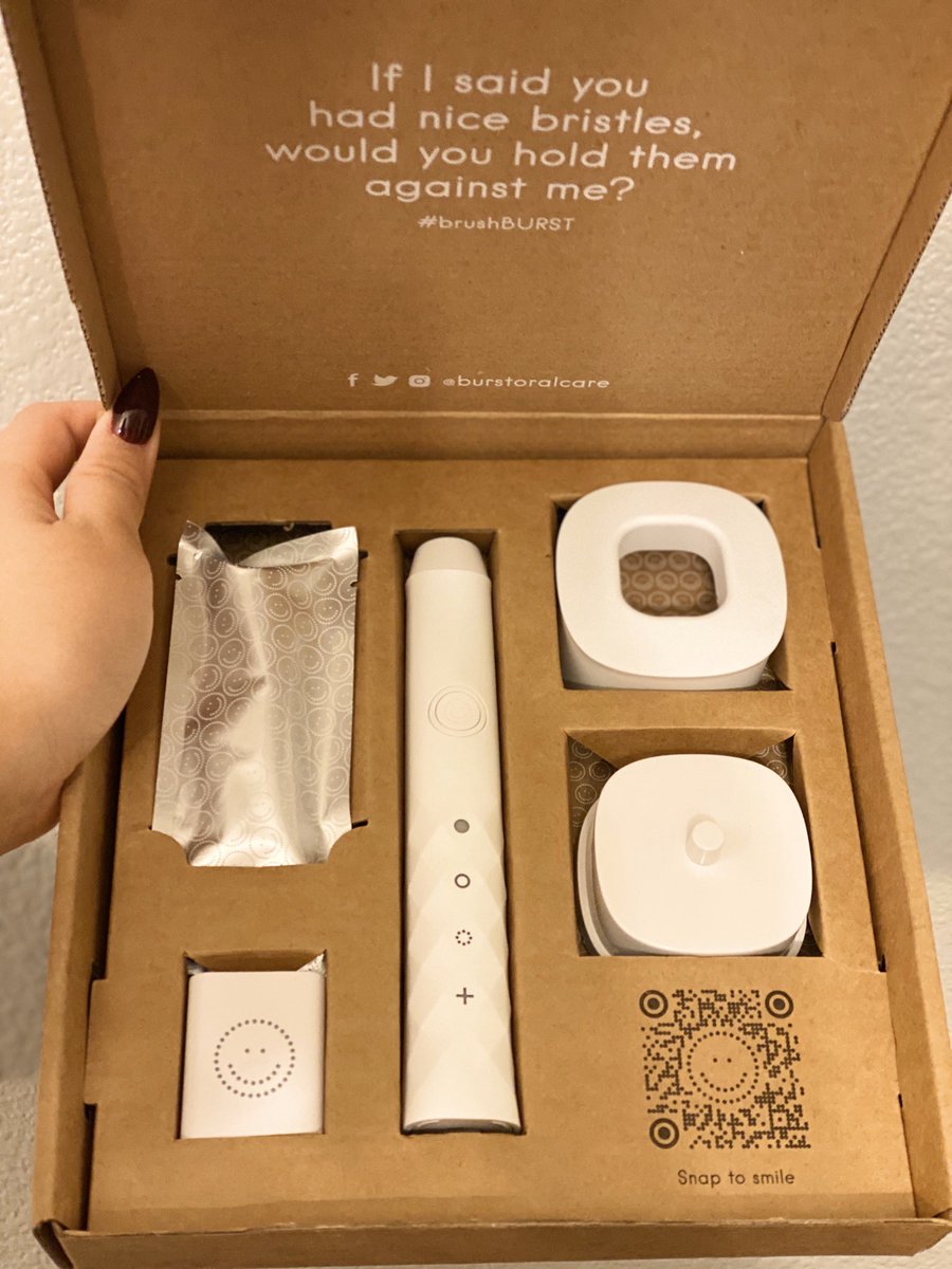 CollectiveExpe1's tweet photo. Thank you @burstoralcare &amp; Rose for handling my claim and sending a whole kit replacement! 🙌🏽🙌🏽🙌🏽#brushBURST https://t.co/PXu8Q1mZun