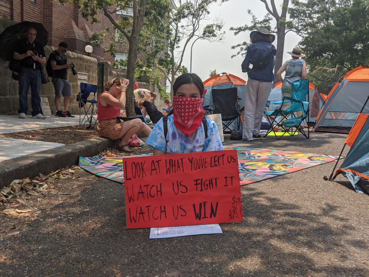 We will never stop fighting for climate justice @ScottMorrisonMP. #wherethebloodyhellareya #firemorrison #climatecrisis #bushfires