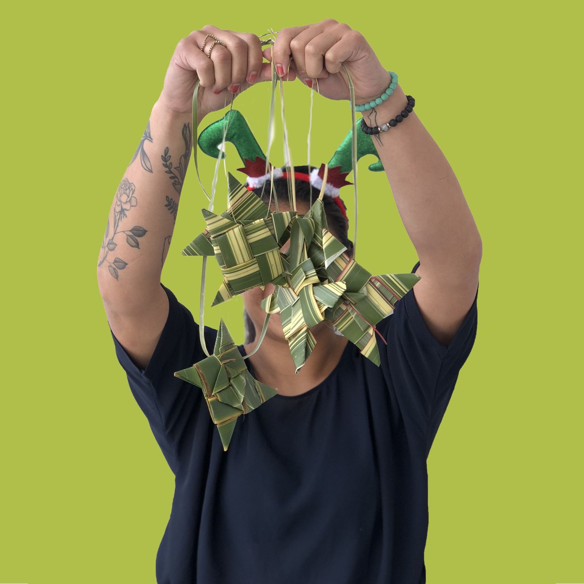 Today our lovely women in the day programme got together and weaved Harakeke Stars to use as decoration for our famous #Christmas day lunch. We are about #whanau here, and whanau decorate together.