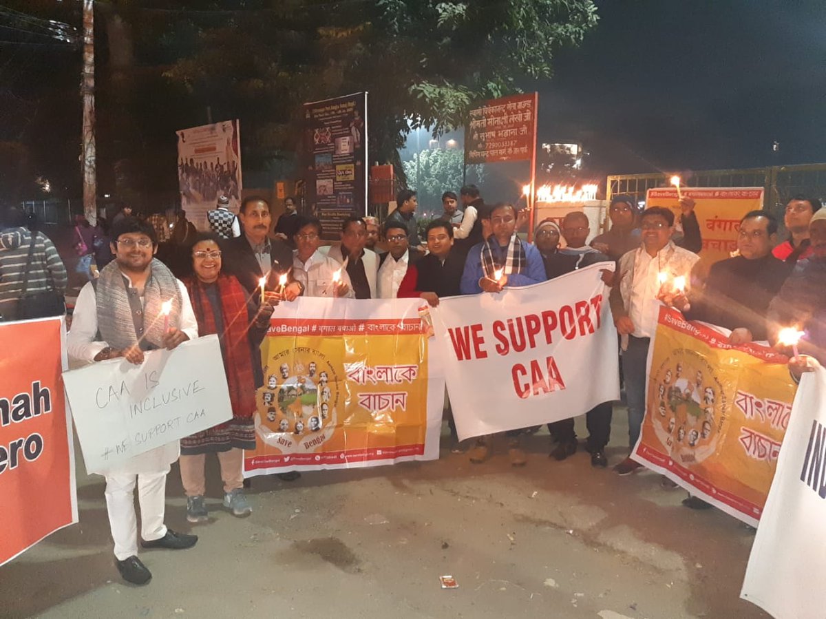 anirbanganguly's tweet image. Glimpses: In C.R.Park, Delhi ...this evening team #SaveBengal in #SupportCAB ...take out a march...Gratitude to PM @narendramodi &amp;amp; HM @AmitShah, a civilisational moment for Bengali Hindu refugees #IndiaSupportsCAA @SaveBengal