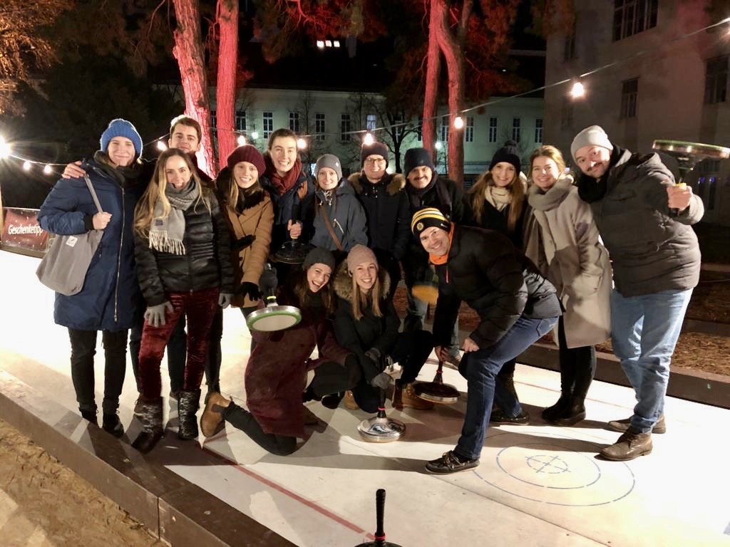 StaryGeorg's tweet photo. Our lab christmas party started off with punch and some ice stock sport #starylab #icestocksport #bavariancurling #altesakh https://t.co/1jvRMxiGoM