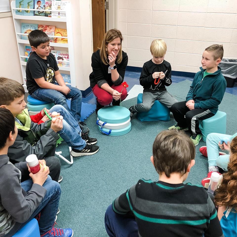 MatunuckSchool's tweet photo. Today we opened our Mindful Me room! The space is designed for students to practice regulation strategies, engage in restorative conversations and to learn how to maneuver tricky moments that happen at school. #celebratesk @savastano_linda https://t.co/GFkIkh3qFf