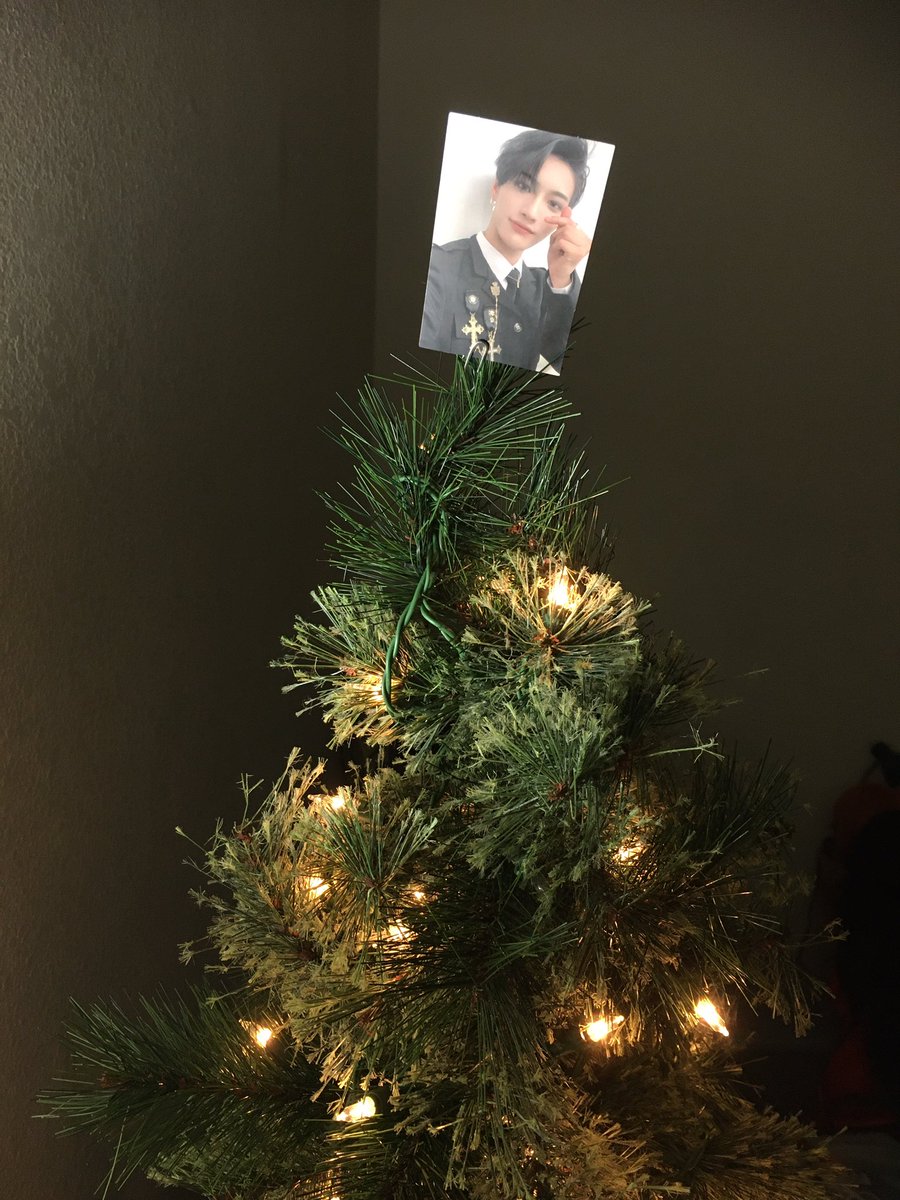 jjongshalo's tweet photo. I finally put the star on my Christmas tree! 🌟 https://t.co/xGRO3yaU8z