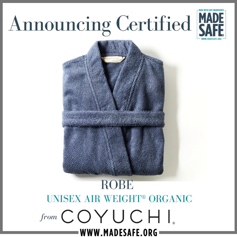 madesafehq's tweet photo. We are ecstatic to announce MADE SAFE® certified – Apparel, sleepwear, robes, and towels from @coyuchi. 50 new products and fail-proof gifts for friends and family. https://t.co/uUFHWf7G1R #madesafe #coyuchi https://t.co/Q55SZnQEjd
