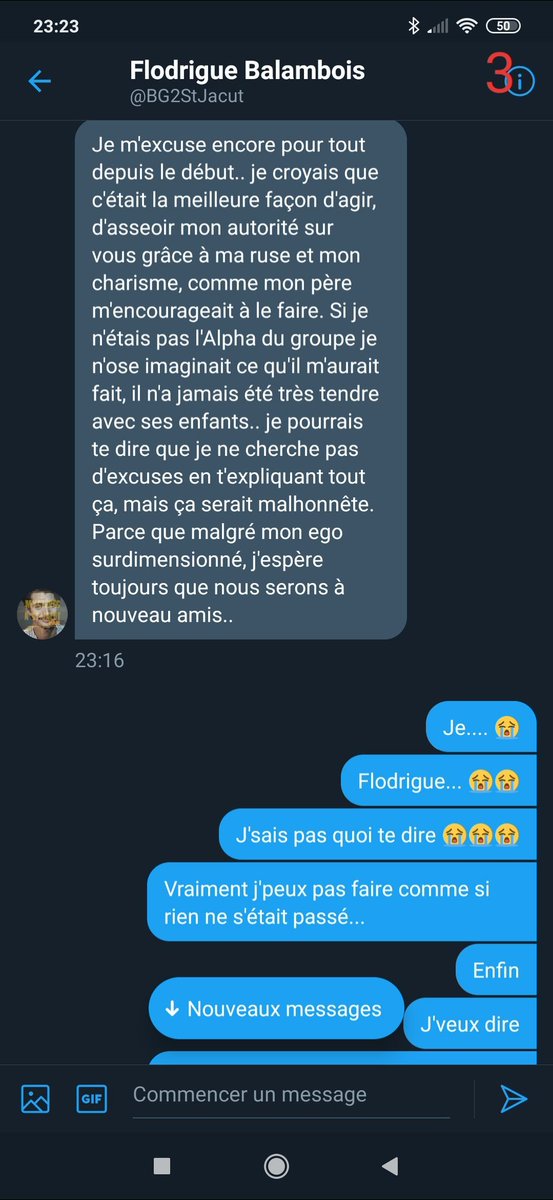 InsideJacut's tweet photo. Quatrième conversation , récente (thread):

Maclou Le Bihan/Flodrigue BALAMBOIS

A propos de leur relation https://t.co/B53HpwcCED