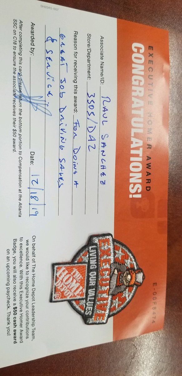 Raul (@raul060376) on Twitter photo Great walk today @ store 3505 Las Cruces Home Depot w Hector & his team. Had a great time speaking with Chuck & Kevin about our Pro business, also received my first Executive Award! <a href="/DianaSundermann/">Diana Sundermann</a> <a href="/Jimi_Y/">Jimi</a> <a href="/marcella3505_/">Marcella</a> <a href="/jenjenilani/">Maria A Benavides</a> <a href="/david_huntsman/">David Huntsman</a> @QueenieRey7 @Fuerstenberg15 Great walk today @ store 3505 Las Cruces Home Depot w Hector & his team. Had a great time speaking with Chuck & Kevin about our Pro business, also received my first Executive Award! <a href="/DianaSundermann/">Diana Sundermann</a> <a href="/Jimi_Y/">Jimi</a> <a href="/marcella3505_/">Marcella</a> <a href="/jenjenilani/">Maria A Benavides</a> <a href="/david_huntsman/">David Huntsman</a> @QueenieRey7 @Fuerstenberg15