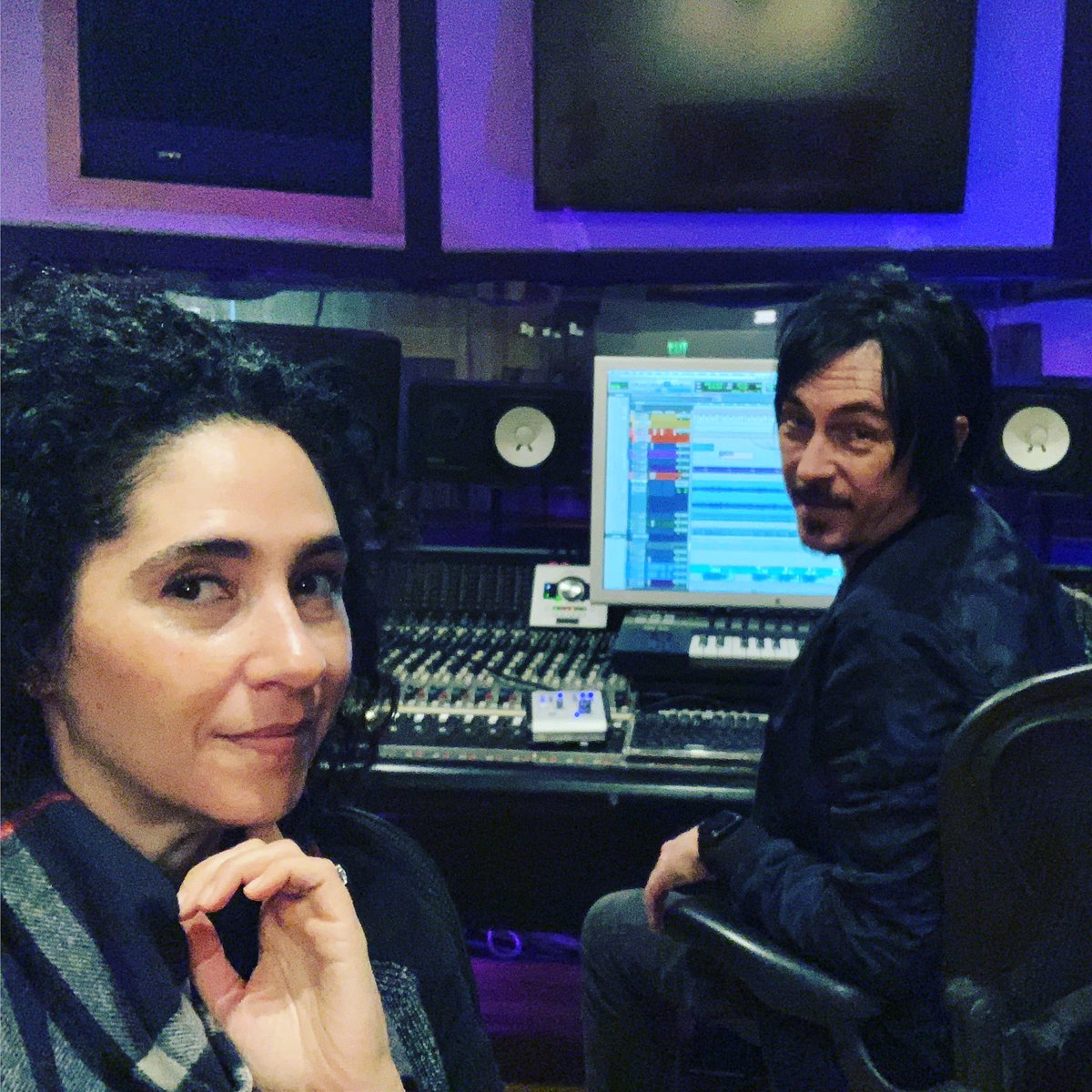 KatrinaMusic's tweet photo. Final mix days in the studio are always more fun when @mikalblue let’s ME ride the fader! Thx Mikal! #Studio #MusicLife #FinalMix #Protools #NewMusic #LALife #LAGirl #CurlyGirl @miss_jessies #PillowSoftCurls #EasyRider @kevinmurphyhc #ShampooConditioner @Redken5thAve https://t.co/Tt9Zt8jCTY