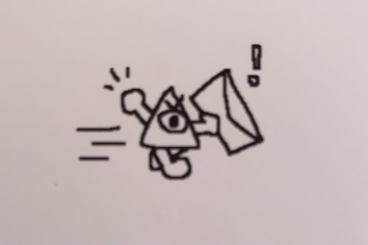 flojouno's tweet photo. i am so happy!! i remember when matt kept drawing these #triangleguys and i immediately fell in love! https://t.co/lBfouaFrLI