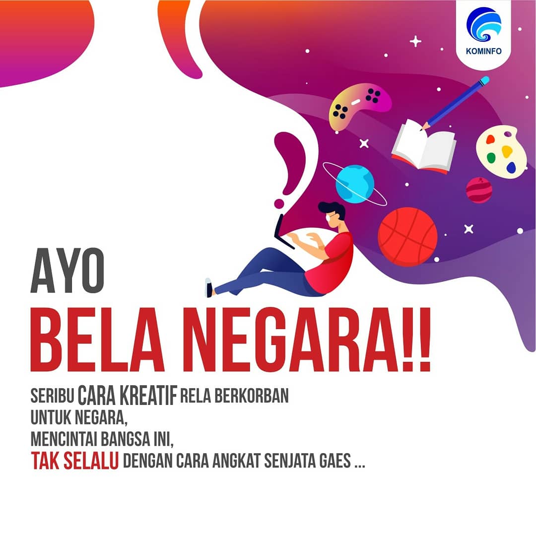 DitjenKPM's tweet photo. Banyak hal positif yang dapat kamu lakukan untuk bela negara. 
#saatnyabelanegara #haribelanegara2019 #hbn2019 #haribelanegara https://t.co/UEqqjcQlGu