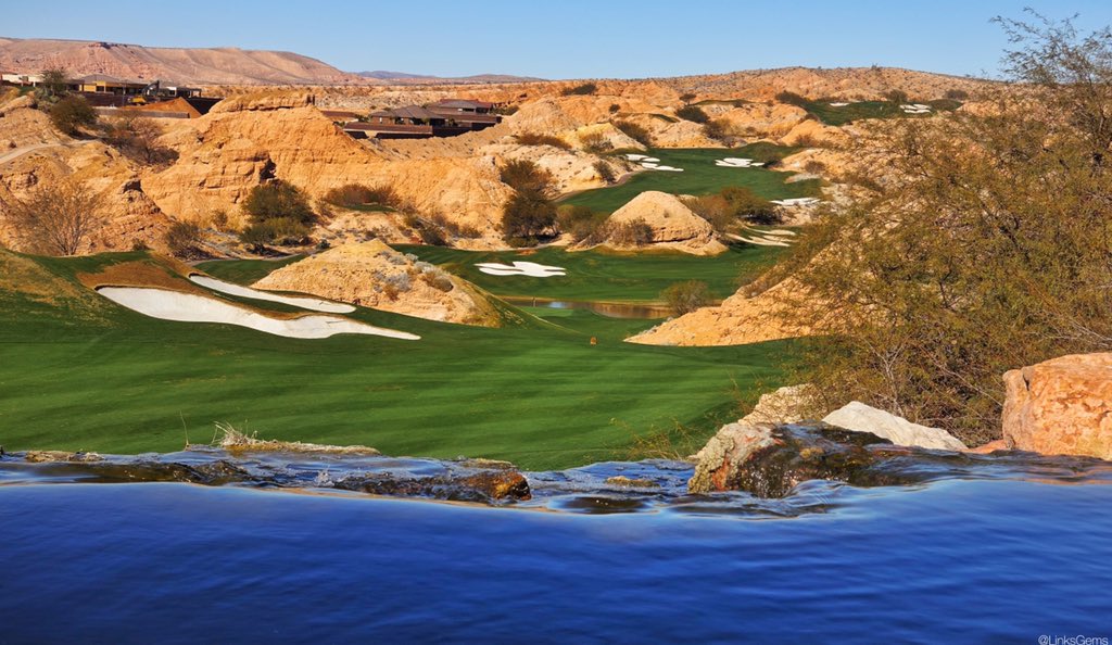 LinksGems's tweet photo. Head northeast from Las Vegas Strip and, 90 miles away in the town of Mesquite, you’ll find Wolf Creek Golf Club, a 20-year-old public design by Dennis Rider unlike anything else in golf. You might love it, you might hate it, but I promise you this: you will never forget it. https://t.co/cSZlzjVdIM