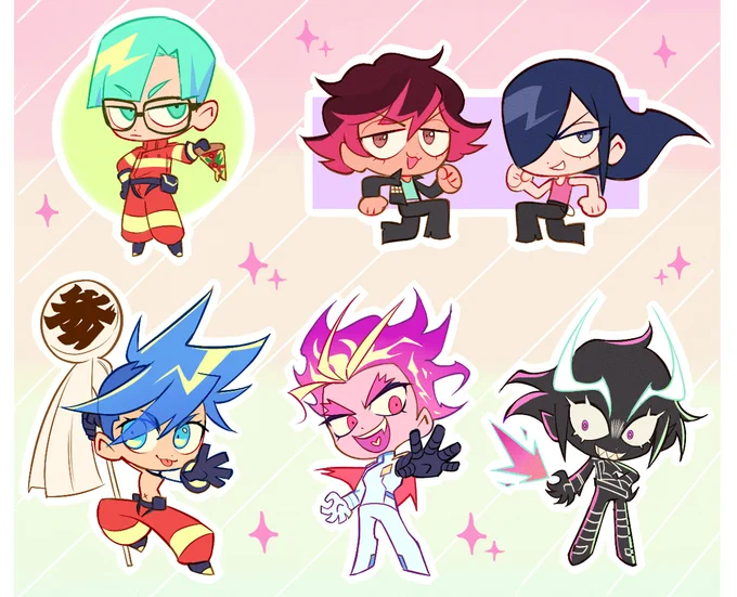 Surprise! Here are the stickers I made for the zine! Preorders are now open so get em while you can! 