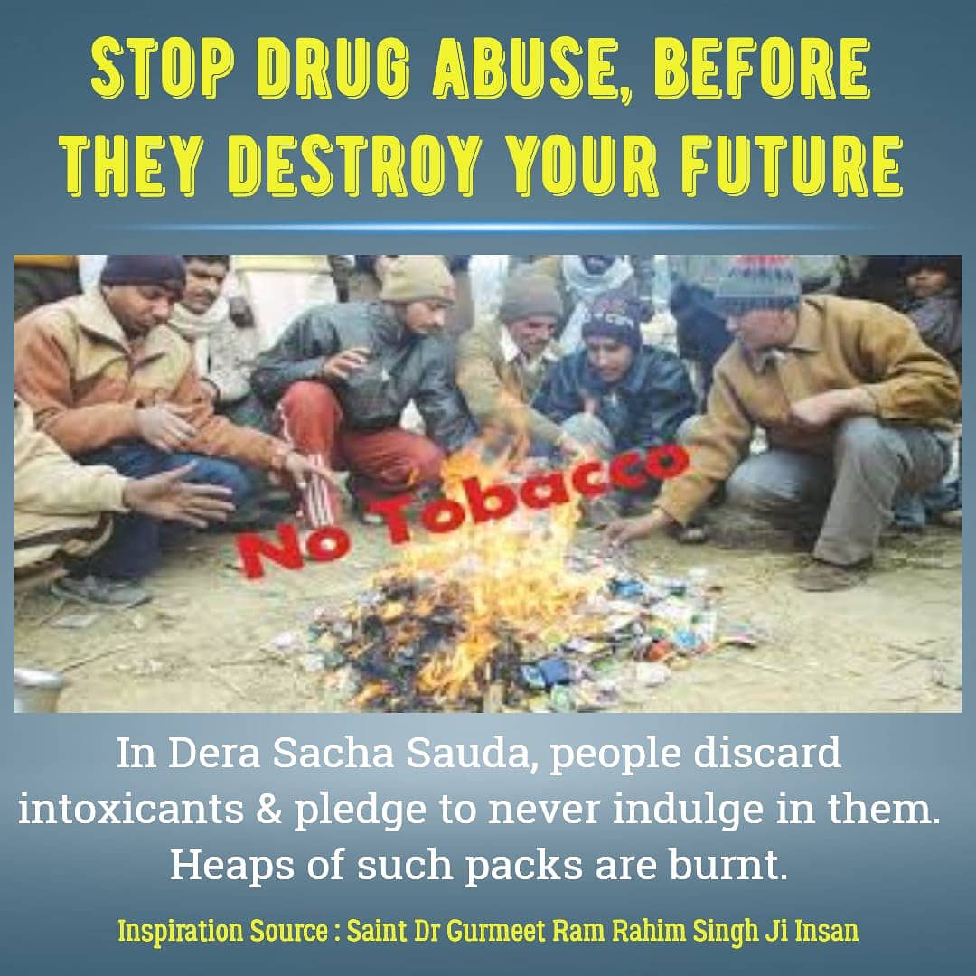 Inspired by #SaintDrMSG more then 65 million people have pledged to never indulge in liquor, intoxicants or drug abuse of any kind.
#HealthForJustice
#नशा_मुक्त_समाज
#DrugFreeSociety
#AntiDrugsCampaignByDSS 
#DrugRehabilitationCenter #SaintDrGurmeetRamRahimSinghJi
#DeraSachaSauda