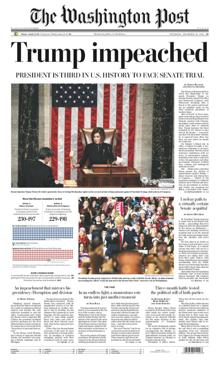 Oliver Darcy On Twitter Here Are The Thursday Front Pages Of The New York Times And The Washington Post