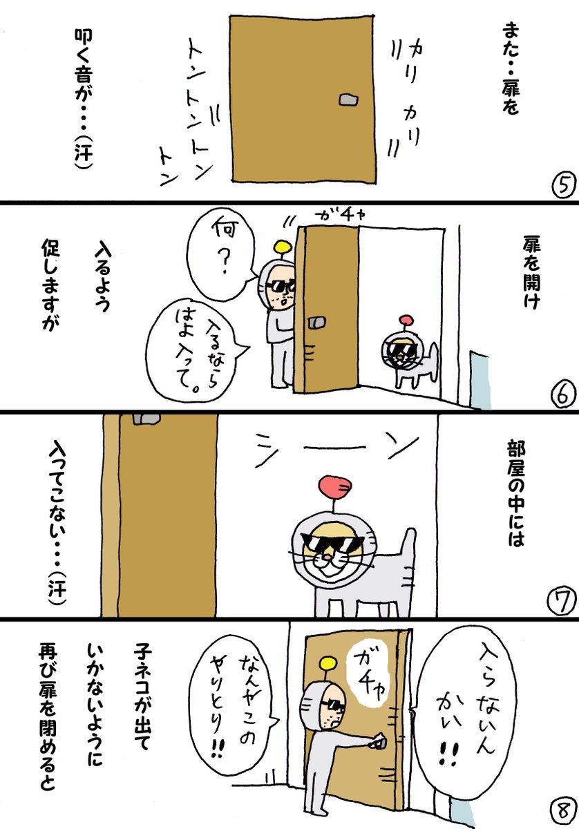 ねこ先生 扉を叩くが部屋に入ってこないネコの心理 ねこ 猫 ネコ 猫好き 猫マンガ ねこ先生 扉を叩くが部屋に入ってこないネコの心理 ねこ 猫 ネコ 猫好き 猫マンガ