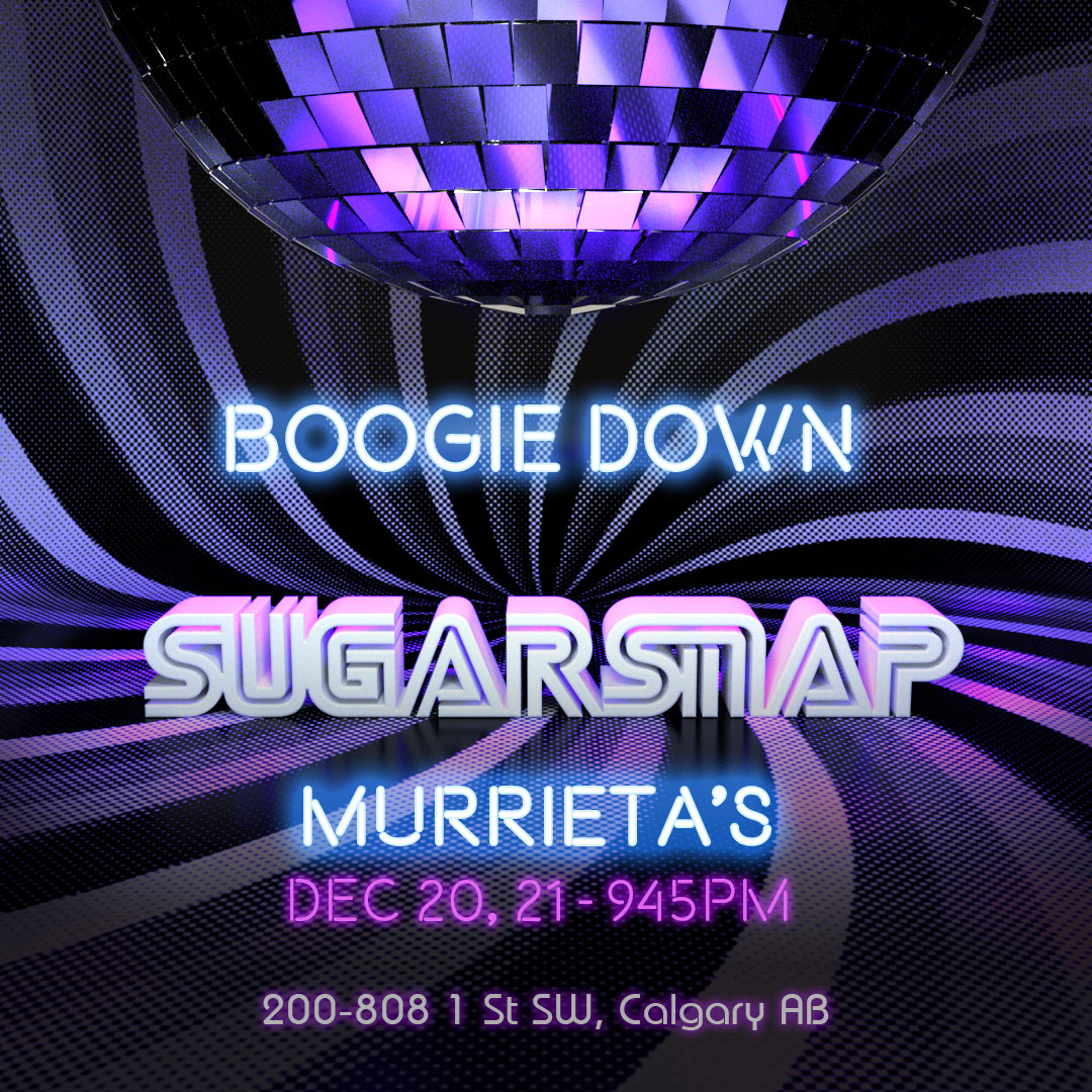 Get Down! Boogie oogie oogie.
Dec 20, 21 - 9:45 at Murrieta's Calgary 

#sugarsnap #sugarsnapband #yycmusic #yyc #calgarymusic #calgaryband #funkmusic #disco #calgarylivemusic #yyclivemusic #musiccalgary