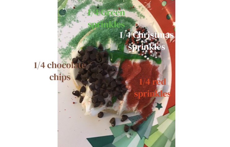 MrsplowdenP's tweet photo. We fused holiday fun and fractions today by partitioning and decorating equal parts of sugar cookies!  Students then used @Seesaw to take a picture of their cookie and label the fractional parts!  Who knew math could be so delicious?!? @pvespride #pvespride #guidedmath https://t.co/DRKEj1ai03