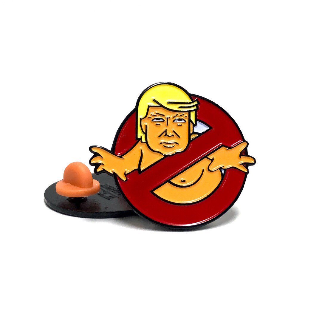 inkedwellpress's tweet photo. Fuck this dude right? Trump Buster pins are on sale for $5 each on @Etsy Buy a handful of them. #impeached45 #impeachtrump #resist45 #fucktrump #donaldtrump https://t.co/fy6sDiNI5m