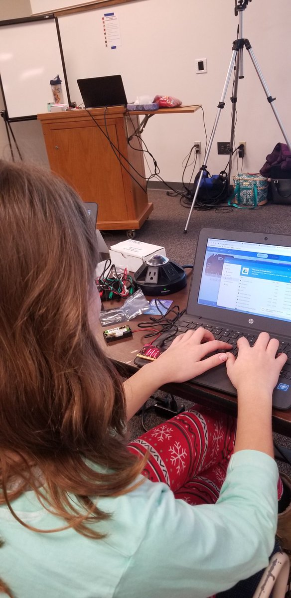 mrs_fis's tweet photo. What an awesome day @ColonialIU20 with the Jr. Tech Leaders! We learned how to code with Micro:bit. We even programmed it to be a step counter! Great work, as always, by these awesome 6th graders! @jjy18067admin @MrsClowser @OneCleverTchr https://t.co/2qzKv1676W