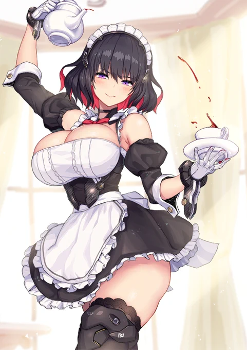 ふたりきりになるとアクロバティックに紅茶をいれてドヤ顔を決めてくるメイド #冥途武装 