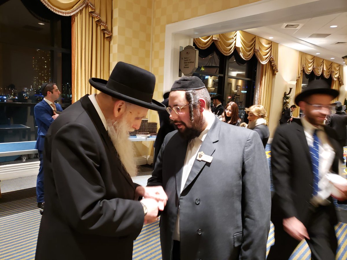 When our event director <a href="/YaakovSchapiro/">Yaakov Schapiro</a> recieves a thanks and a blessing from Rav Feldman Rosh Yeshiva NIRC after a their successful annual gala event.