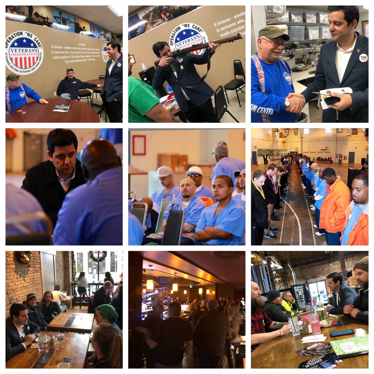 bengleib's tweet photo. A very moving week on the campaign trail. From a day with incarcerated people at the state prison in Lancaster, CA to time with our brave vets at the Veteran’s Freedom Center in Cedar Rapids, Iowa, to public campaign events in Cedar Rapids & Dubuque. Story on my IG/FB.
#Gleib2020 https://t.co/m4xGQFNDa5