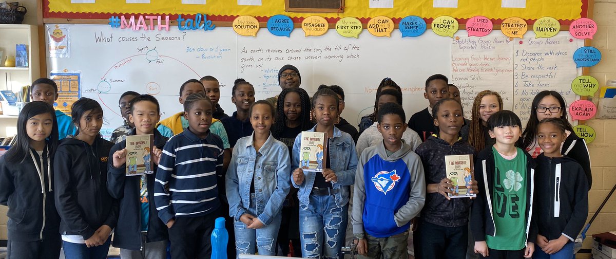 teacheresb's tweet photo. Thank you author, Milton McKenzie, for visiting 6B &amp; 8B at Beverley Heights to share your new book: The Invisible Boy, sharing experiences of #inclusion #equity #selfadvocacy #literacy #studentvoice #CRP @tdsb @Elizabeth_Addo3 @denise_CAPLC2 @LC2_TDSB https://t.co/GwPgpqzIxY