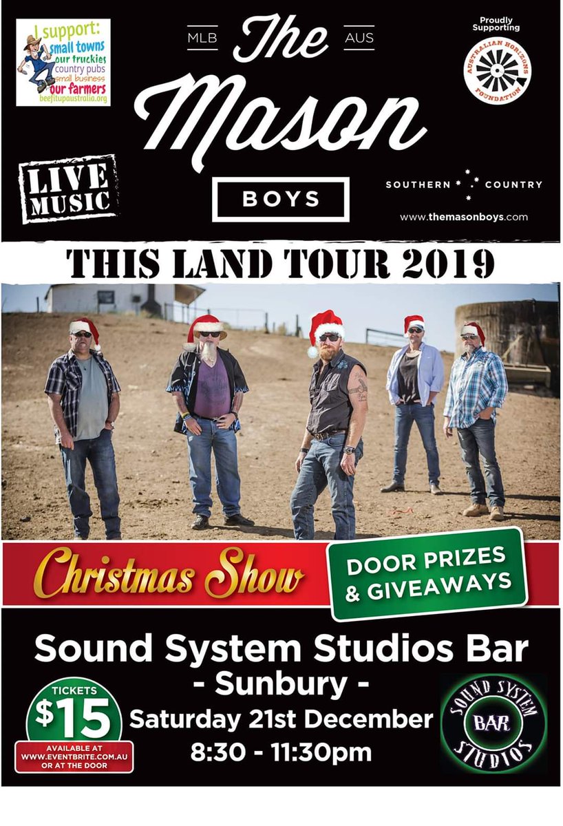 themasonboys's tweet photo. Our second to last show for 2019 is this Saturday night.
Our last show is #NYE at the #DargoHotel
Thank you to YOU, our fans for making 2019 a wicked one!
If you are going to the @TCMF_Official festival see you there!
@ToyotaFanZone stage again to! https://t.co/fDoom77dbU