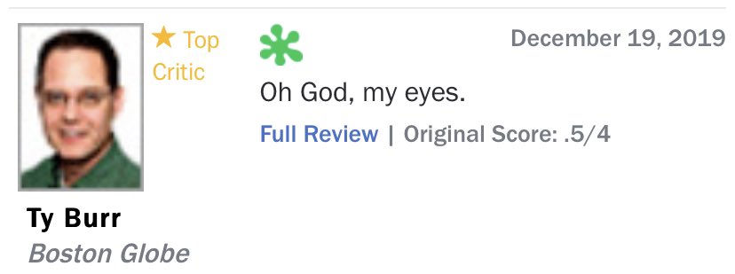 SamJoyceBooks's tweet photo. The Cats reviews are out and I can’t stop laughing. https://t.co/4GaPEuJSuZ