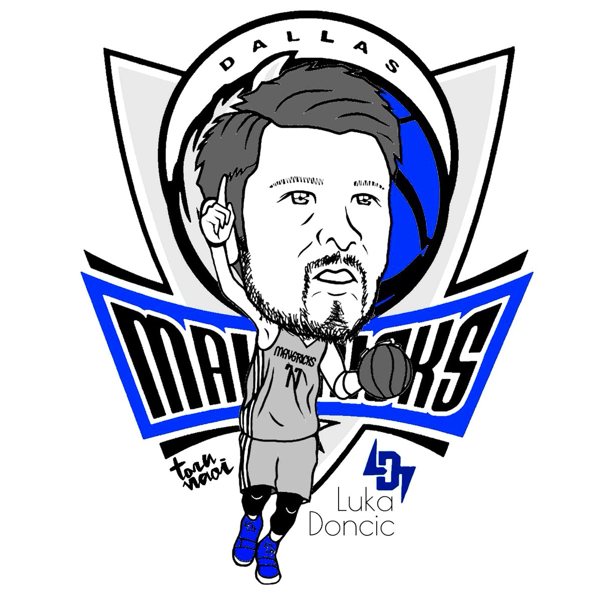 直井 徹 Luka Doncic 子供の影響でnba好きになりました Lukadoncic Nba Dallasmavericks Portrait Dallas Illust Illustration Basketball イラスト イラストレーション 似顔絵オーダー Lukadoncic Dallasmavs Nikebasketball T Co