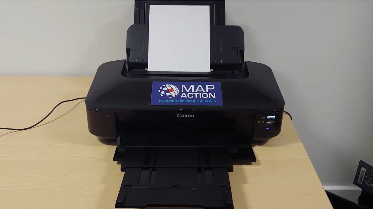 mapaction's tweet image. Like all the equipment (and team) at MapAction, our #printer has worked very hard this year. Now, as it&apos;s #Christmas, she has something she wants to share with you. youtu.be/UhomottHW2Q

#humanitarianmapping