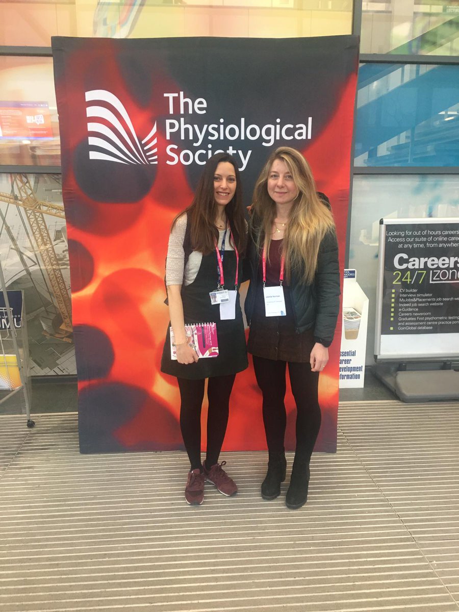 KasiaWhysall's tweet photo. Ana and @Jules_CIMA at #FuturePhys19 #muscle #ageing #inactivity #microRNAs @livuniAgeing https://t.co/qUbM8FUUhw