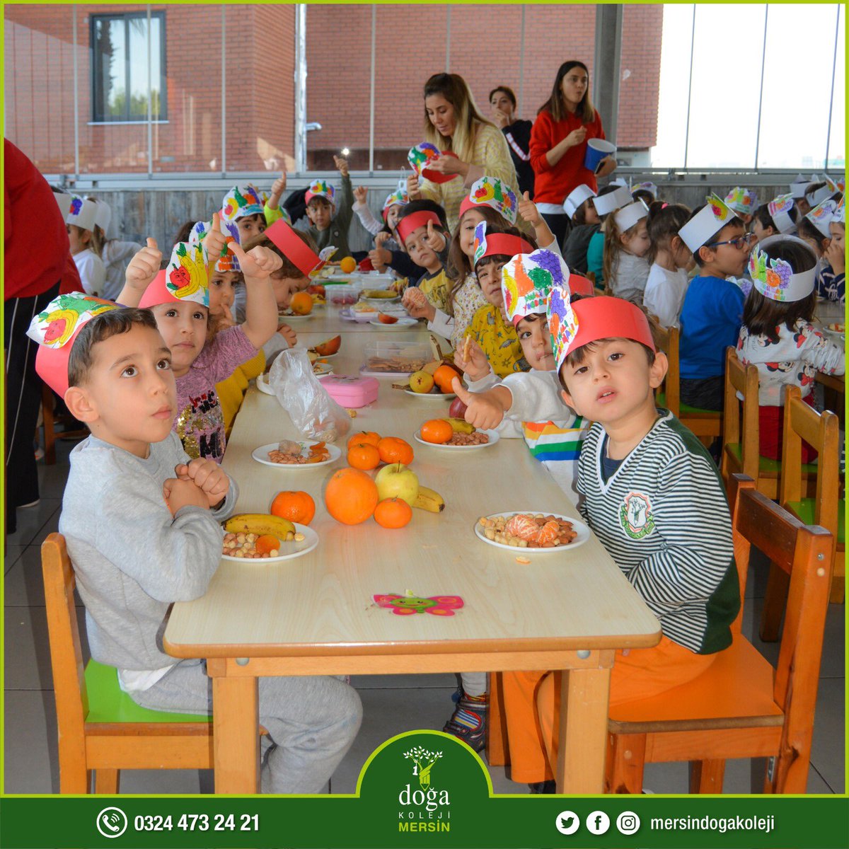 Mersin Doğa Koleji Anaokulu olarak “Yerli Malı Haftası”etkinliğimizde öğrencilerimiz Türk malının ne olduğunu ve Türk malı kullanımının neden önemli olduğunu öğrenerek tutumlu olmanın ve tasarrufun önemini anlayarak evden getirdikleri yiyecekleri arkadaşlarıyla paylaşarak yediler