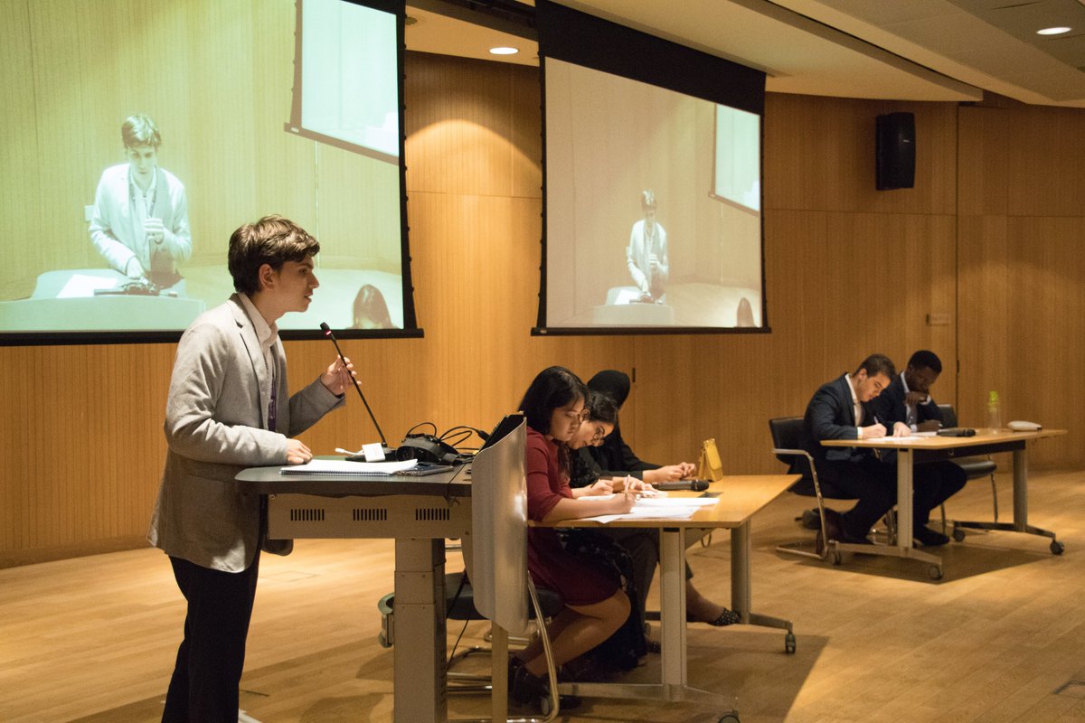 Last month three teams from the Senior School attended New York University for the Debate Union school competition. 

Lotfi, Sebbi and Timmi’s team were recognised as the Debate Champions. George won second best overall speaker and Haneefah won fourth best speaker overall! 👏