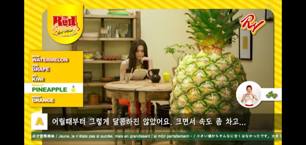 36.3. Then looks who represents pineapple in their group? Seulgi right?