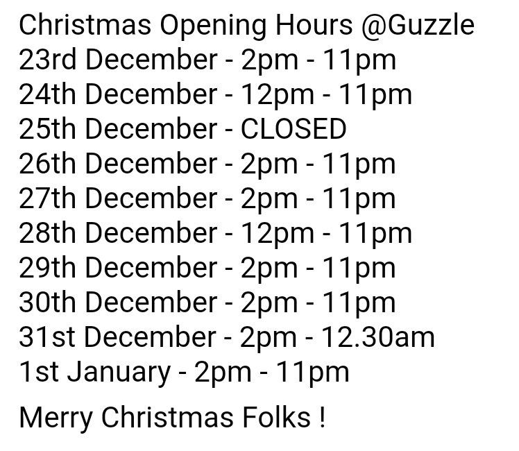 Christmas Opening <a href="/GuzzleMicropub/">Guzzle Micropub</a>