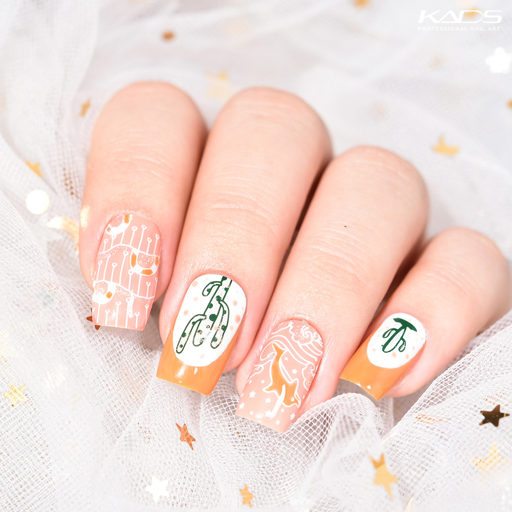 Kadsnailart's tweet photo. Nail design using KADS stamping plate Summer 002 from AliExpress store(link in bio). #nails #kads #kadsnailart #nailart #nailfashion #nailwork #naildesigns #nailplates #kadssummer #kadssummer002 #nailpolish #nailartaddict #dolphinnails #cactusnails #summernails #greennails https://t.co/5MYnmgrfJ7