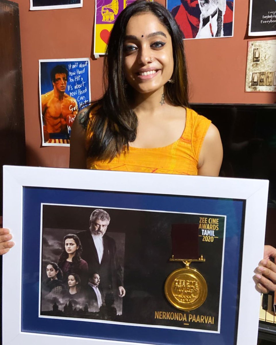thala_update's tweet photo. Congratulations #Nerkondapaarvai team won a “best social responsibility film of the year“ zee cine awards 2020👍  @zeetamil 

@BoneyKapoor

#ThalaAjith | #HVinoth | #Valimai https://t.co/oVq6Fk5vOA