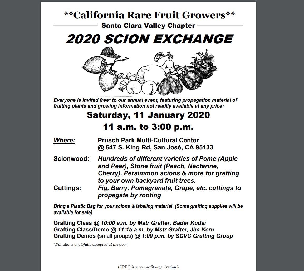 California Rare Fruit Growers on Twitter "Santa Clara Valley chapter
