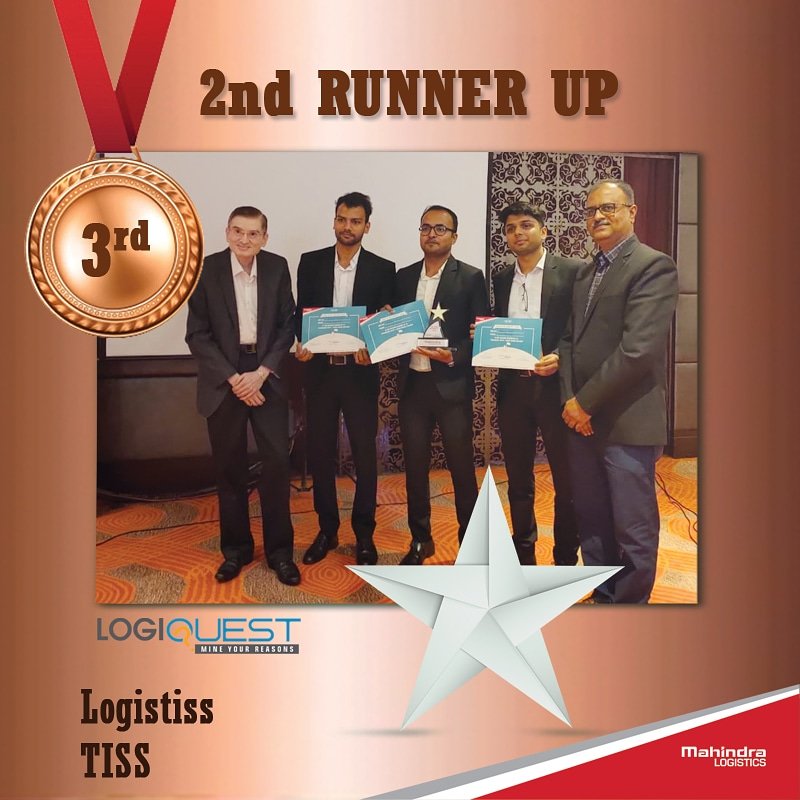 TheLogiQuest's tweet photo. Our two second runner-ups of #Logiquest2019 are here! 
Congratulations to Logistiss from TISS
#AcceleratingCommerce #MahindraLogistics https://t.co/7cXQ3g61NG