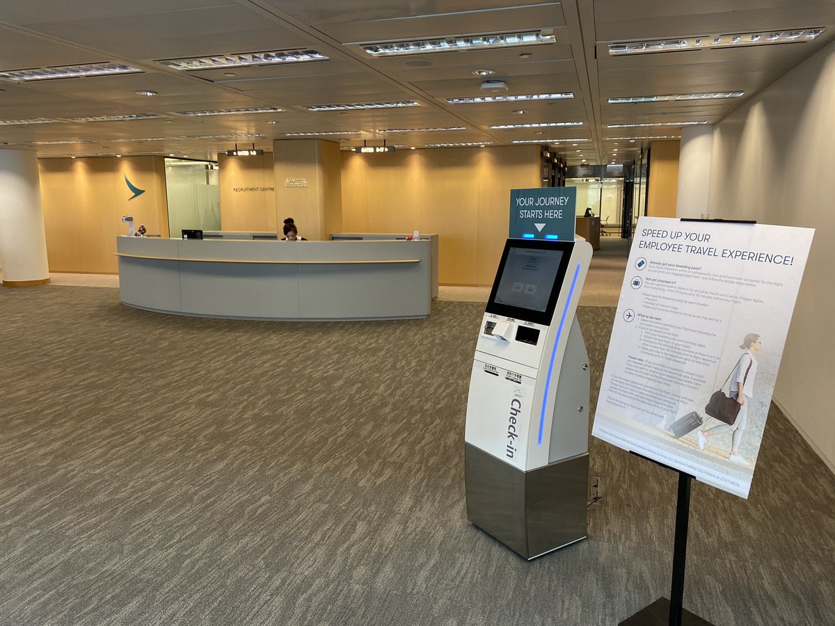 chowyc's tweet photo. So cool. Can now check in and print baggage tags right in the office! https://t.co/WN7YC4Rx0H