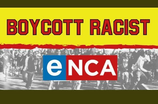 DrCamModisane's tweet photo. When Adv Busi Mkhwebane arrived at the Public Protector’s offices she instructed her team to change the TV channel from eNCA because she knew they had an agenda those many years ago. They undermine blacks!

She was called names. She was ahead of her time now we say #eNCAMustFall https://t.co/I7vRV7HBGq
