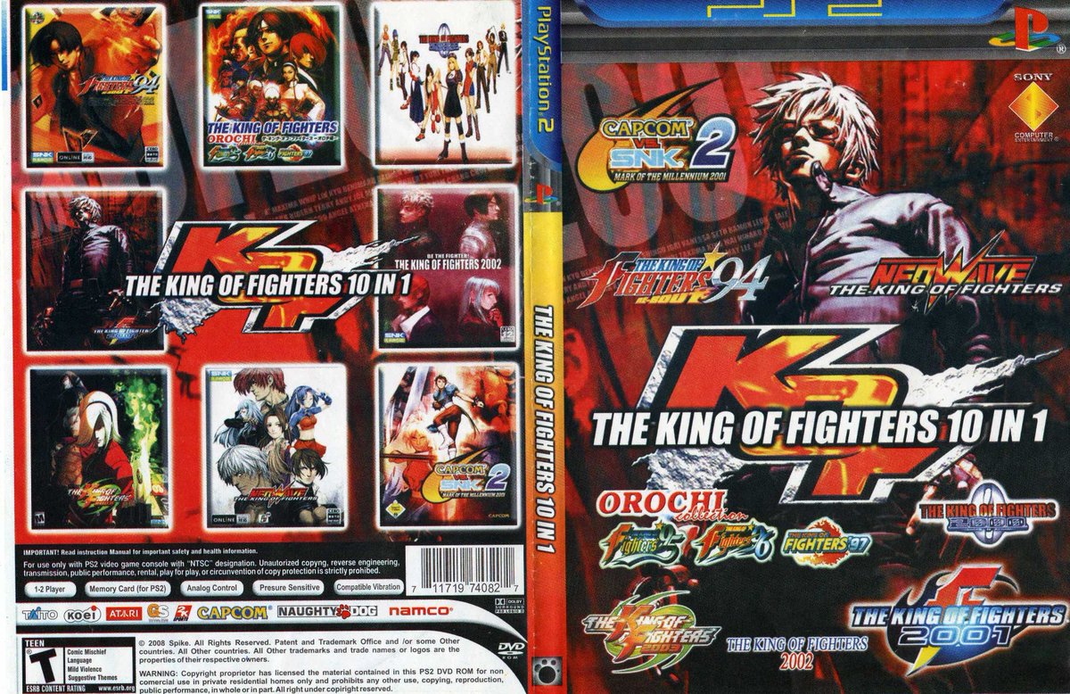 The King Of Fighters 10 In 1 - Dvd - Ps2 Playstation 2