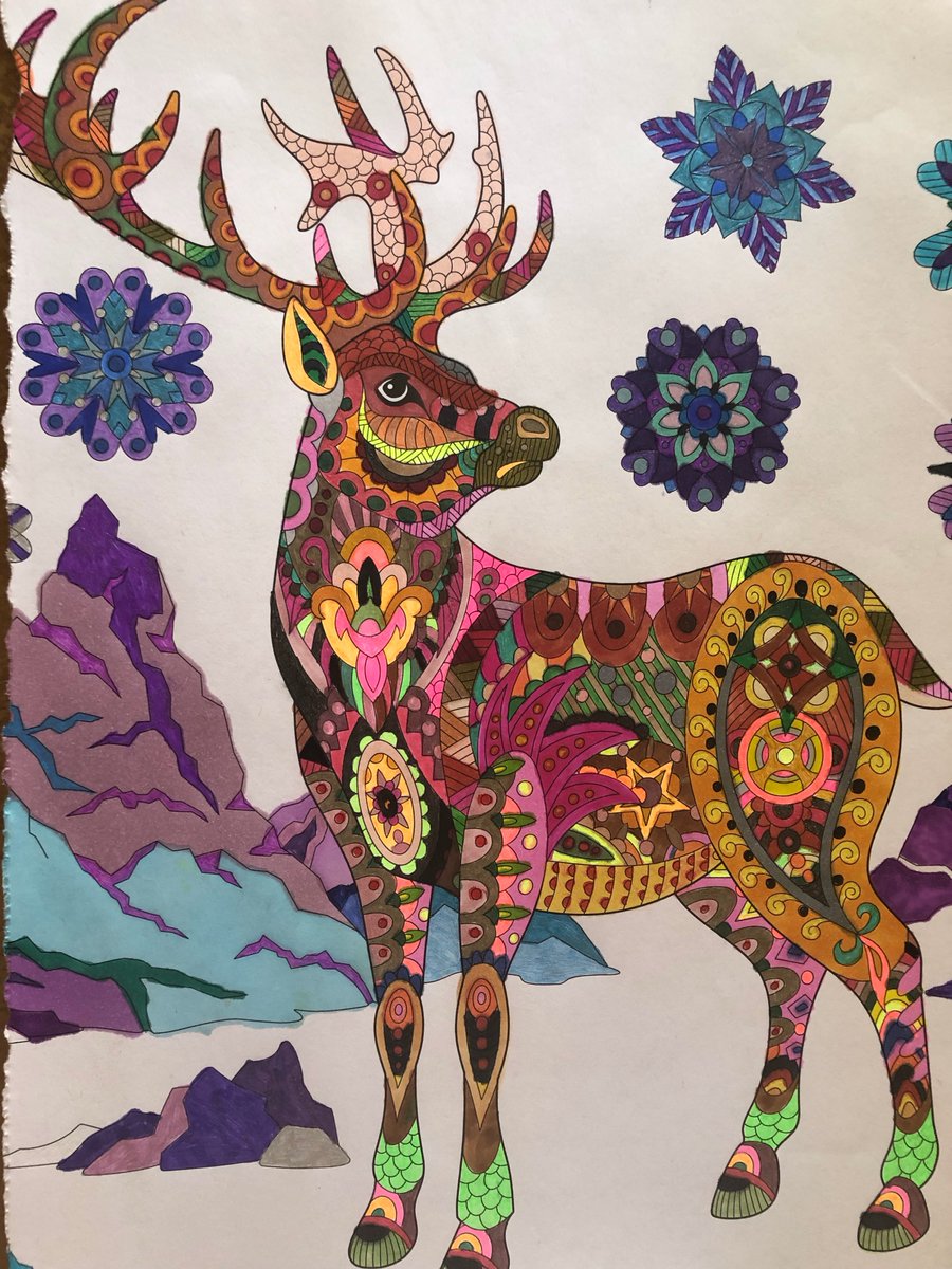 Gntgraphics's tweet photo. "Never Worry About The Size Of Your #ChristmasTree. 
In The #Eyes Of #Children, They Are All 30 Feet Tall." 
#LarryWilde 
#colouringforadults #mypassion #hobby #artsandcrafts #arttherapy #gntgraphics https://t.co/xIukFqCzJh