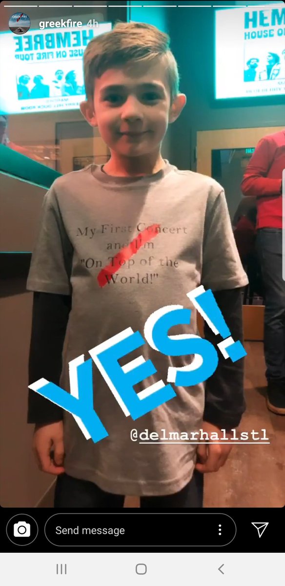 When @MoonValjeanHere calls out your son during the @greekfire concert AND makes their Instagram story! He had an amazing time at his first concert. I don't think he'll ever forget this night. Thanks for the awesome show!