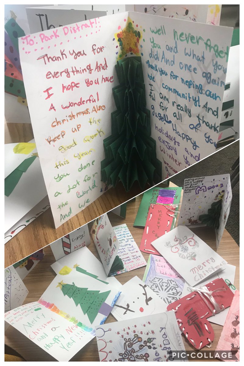 RengersBrenda's tweet photo. Once again Ss in Rm 217 really stepped up to the challenge and brought out their creative spirits spreading kindness and holiday cheer by making holiday cards for our community members at Hoffman Estates Park District! https://t.co/SUJDWED5XH