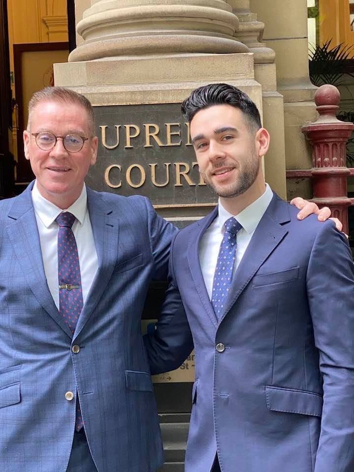 Alister’s admission to the court as a solicitor