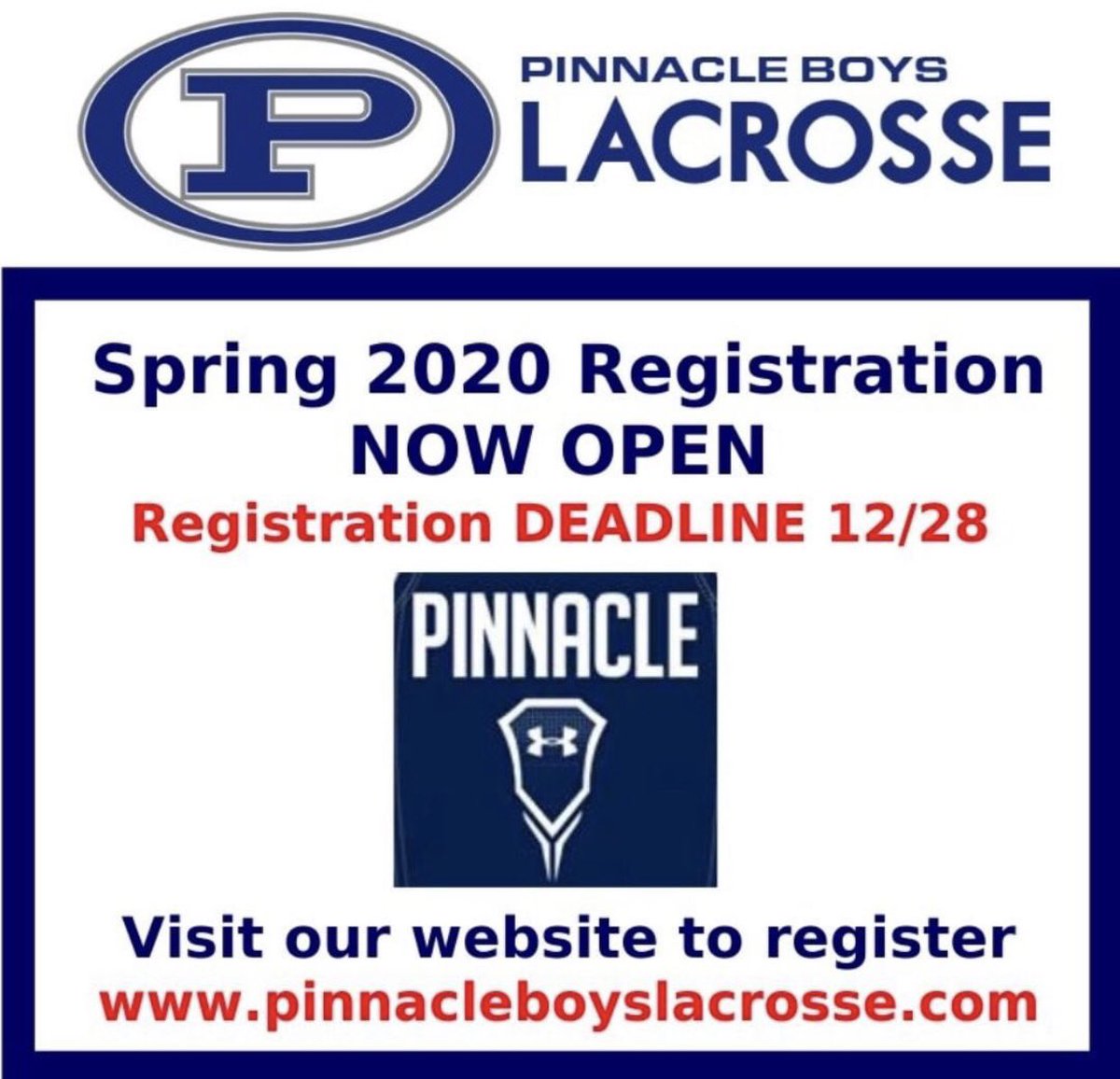 REMINDER - Time to register for the 2020 Spring Season!